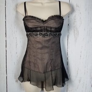 Karen Millen England 4 Illusion Bustier Silk